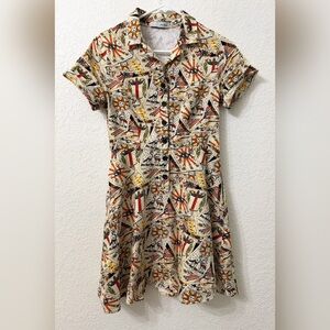 Eva Rose Tarot Card Print Dress